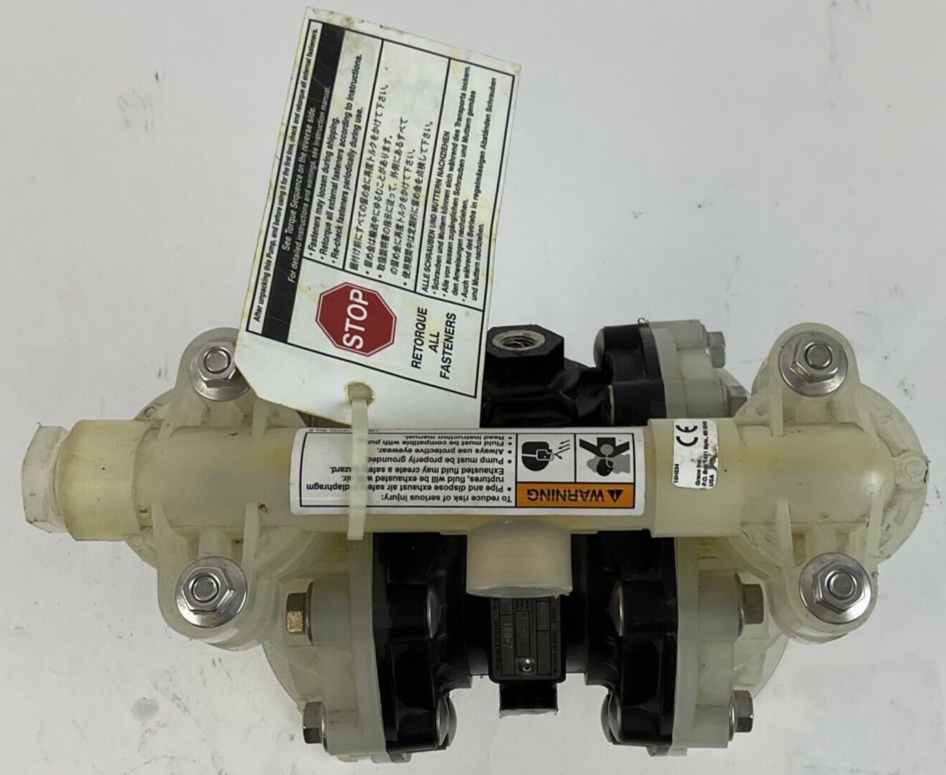 GRACO HUSKY 515 PUMP DOUBLE DIAPHRAGM AIR OPERATED 241565 SER.08D140 16-61GPM