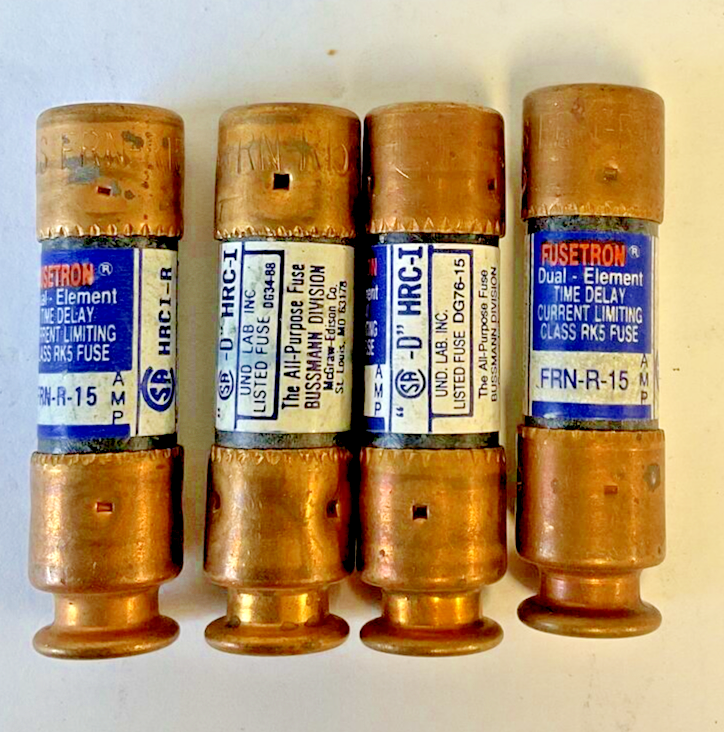 BUSSMANN FRN-R-15(4),FRN-R-12(1),FRN-R-10(2),FRN-R-8(2) FUSE  ***LOT OF 9***