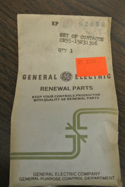 GENERAL ELECTRIC CR55-152313G6 CONTACTS SET / 1 POLE / NEW SURPLUS / 55-152313G6