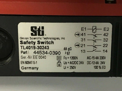 STI TL4019-30243 SAFETY SWITCH SER.-NR.EE 0040