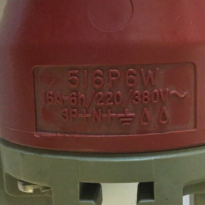 HUBBELL 516P6W PIN&SLEEVE RECEPTACLE PLUG 16A 380VAC