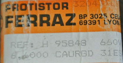 FERRAZ H95848 PROTISTOR / FUSE / 160A / 660VAC / 6,6000CAURGD31ESP160D110