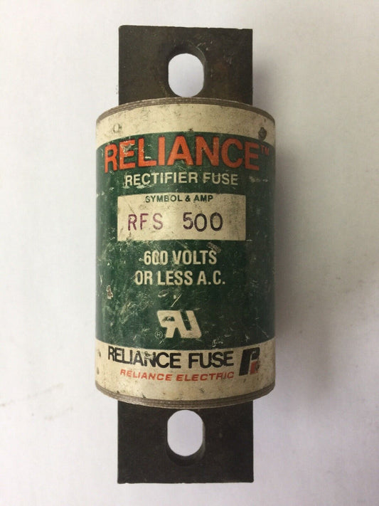 RELIANCE RFS 500 RECTIFIER FUSE 500 AMP 600 VAC