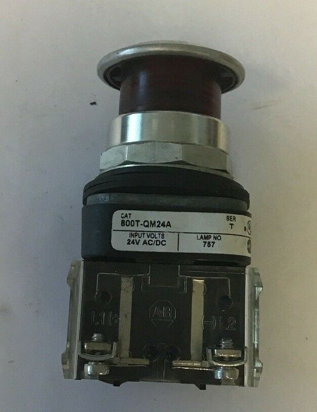 ALLEN BRADLEY 800T-QM24A RED SER T PUSH BUTTON  24VAC/VDC
