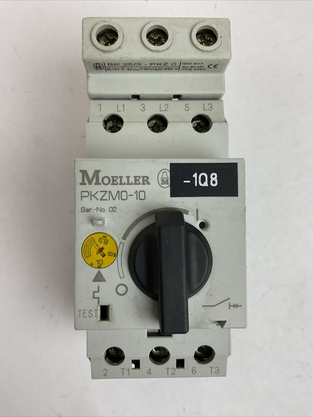 MOELLER PKZM0-10 MOTOR CIRCUIT BREAKER BK25/3-PKZ0 TERMINAL ADAPTER