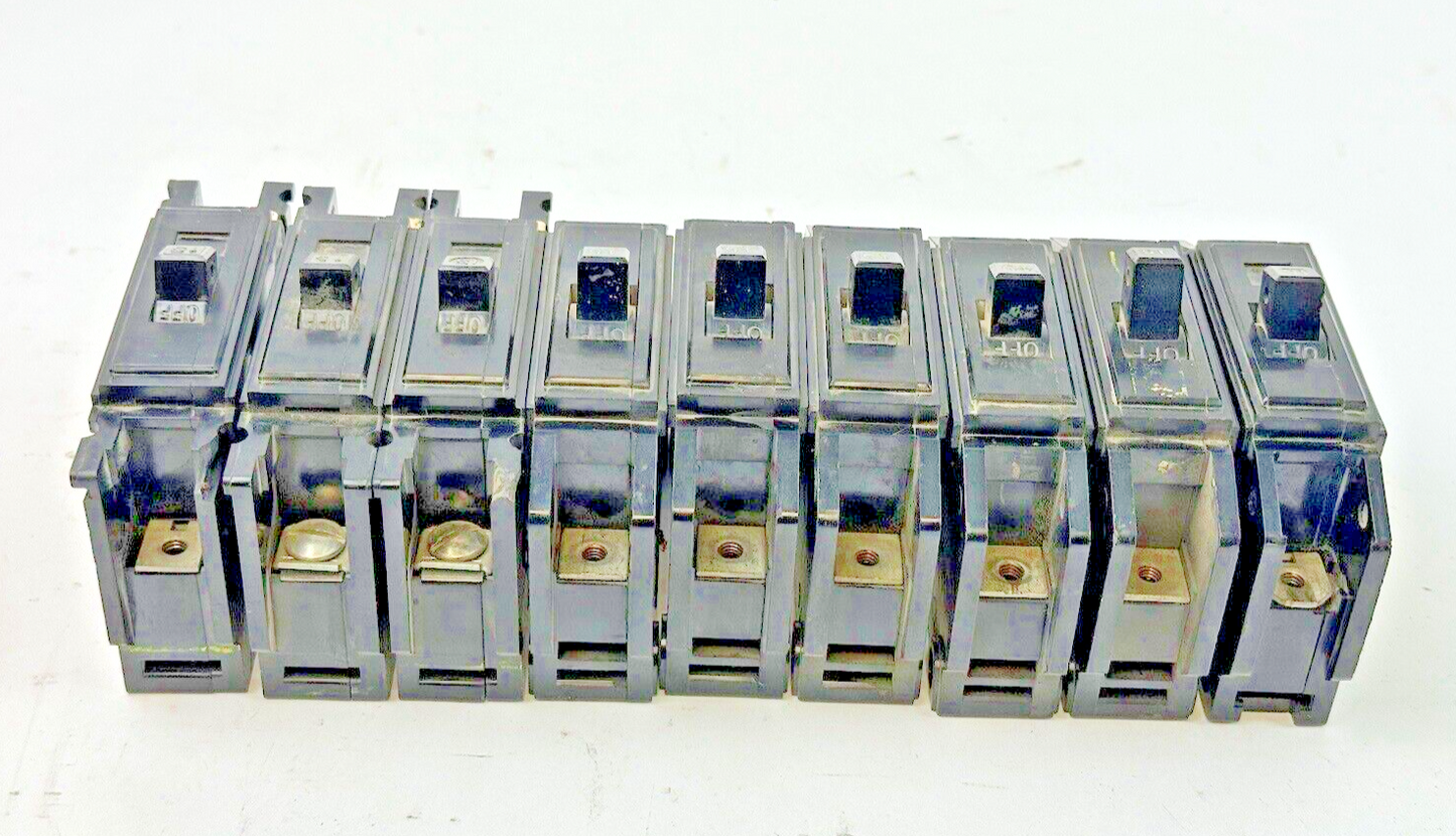 WESTINGHOUSE *LOT OF 9* - QC1015 - CIRCUIT BREAKER 1 POLE/15A/120 VAC -NO SCREWS