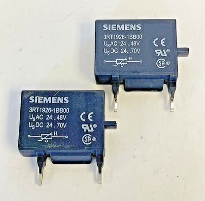 SIEMENS *LOT OF 2* - 3RT1926-1BB00 - VARISTOR SURGE SUPPRESSOR - 24-48 VAC