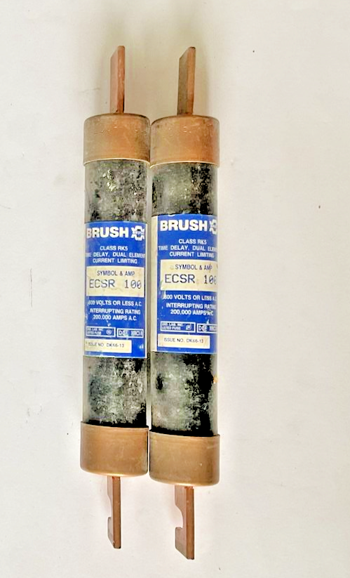 BRUSH ECSR100 FUSE 100A 600VAC 300VDC CLASS RK5***LOTOF2***