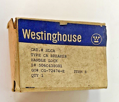 WESTINGHOUSE HLCA HANDLE LOCK TYPE CA BREAKER***LOTOF2***