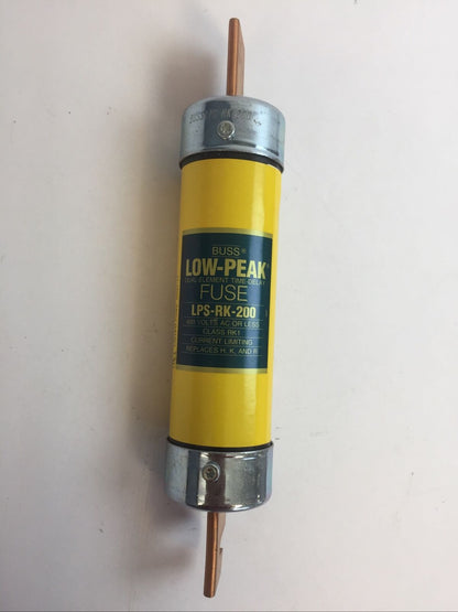 BUSS LPS-RK-200 LOW PEAK DUAL ELEMENT TIME DELAY FUSE 200A 600VAC CLASS RK1