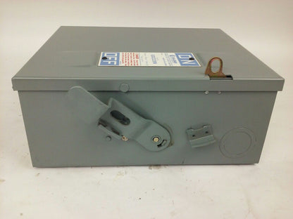 CHALLENGER GD222SN, SAFETY SWITCH, 60A, 240V, SINGLE PHASE FUSIBLE, 10 H.P. NEW