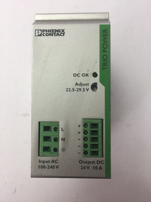 PHOENIX CONTACT TRIO-PS/1AC/24DC/10 POWER SUPPLY OUTPUT 24VDC 10A