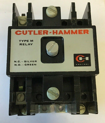 CUTLER HAMMER D23MR20A TYPE "M" AC RELAY 120V 60CY SER.A1