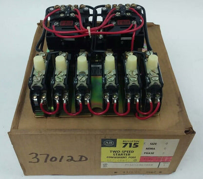 ALLEN BRADLEY 715X-AOD3000 SER. L, TWO SPEED STARTER,SIZE 0,3PH, 575V, 120V COIL
