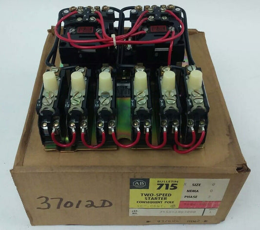 ALLEN BRADLEY 715X-AOD3000 SER. L, TWO SPEED STARTER,SIZE 0,3PH, 575V, 120V COIL