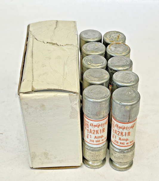 GOULD - *BOX OF 10* - AWK1R - 1 AMP, 250 VAC - CURRENT-LIMITING - AMP TRAP FUSES