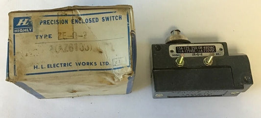 H.L. ELECTRIC ZE-Q-2 PRECISION ENCLOSED SWITCH 480VAC 250VDC 15A