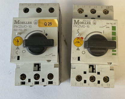 MOELLER PKZM0-16 MOTOR CIRCUIT BREAKER SER2&4 16A ***LOTOF2***