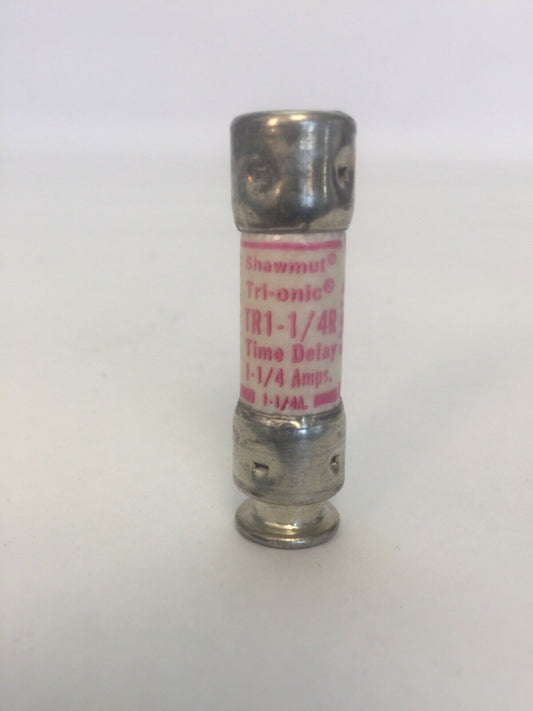 SHAWMUT TRI-ONIC TR1-1/4R TIME DELAY FUSE 1-1/4AMP 250VAC (LOT OF 10)