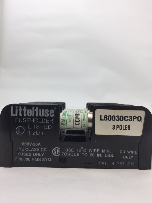 LITTELFUSE L60030C33PQ FUSEHOLDER WITH 3 CCMR 15 AMP FUSES