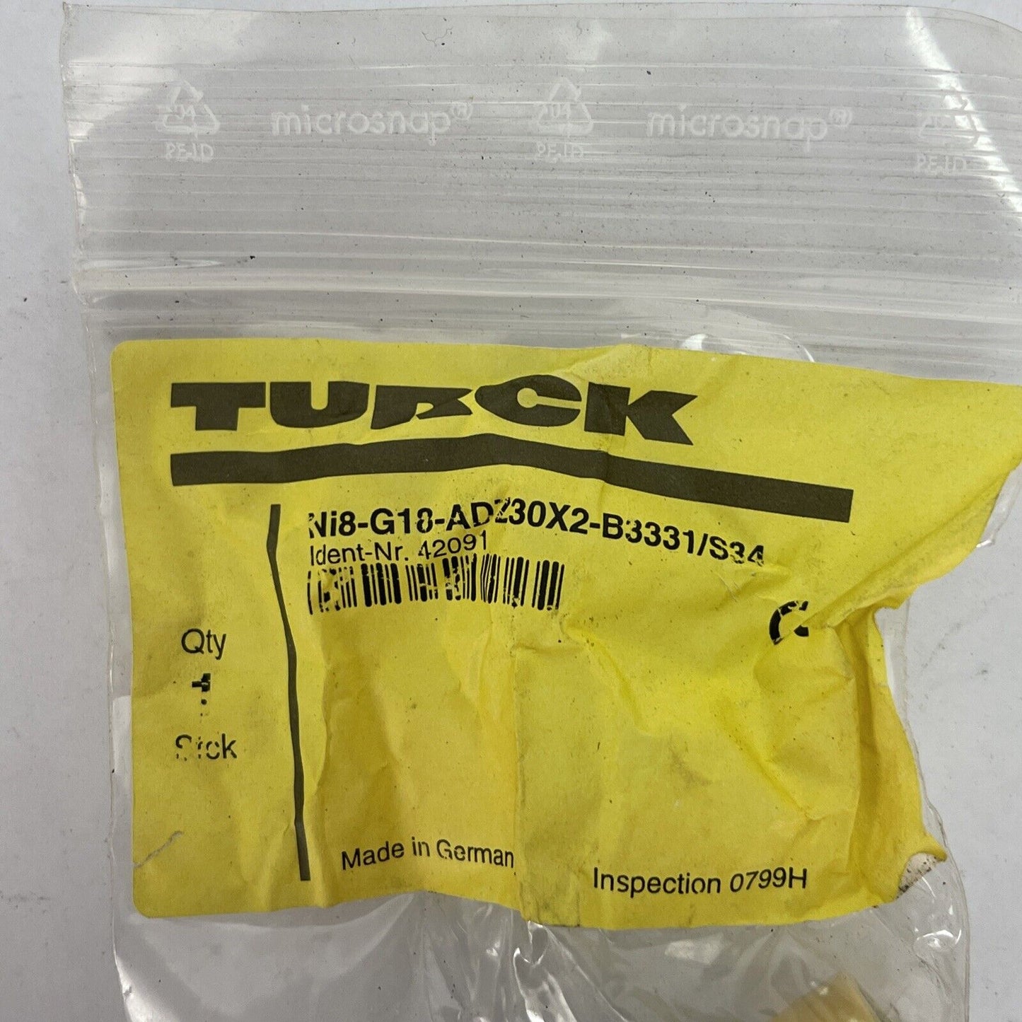 TURCK Ni8-G18-ADZ30X2-B3331/S34 PROXIMITY SENSOR 20...250VUC:3...400mA