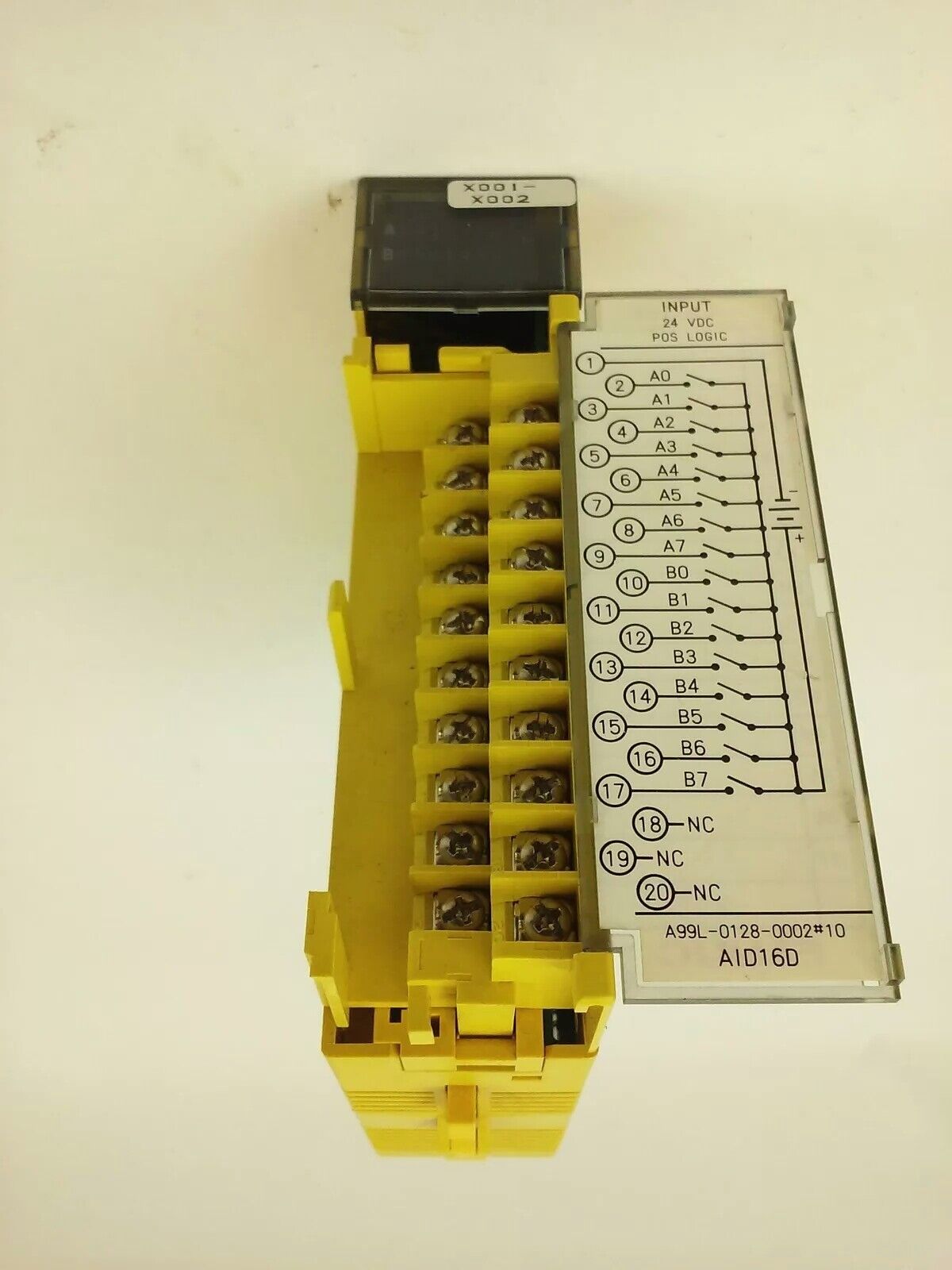 FANUC AID16D TYPE A03B-0819-C104 INPUT MODULE 24VDC (LOT 0F 2)