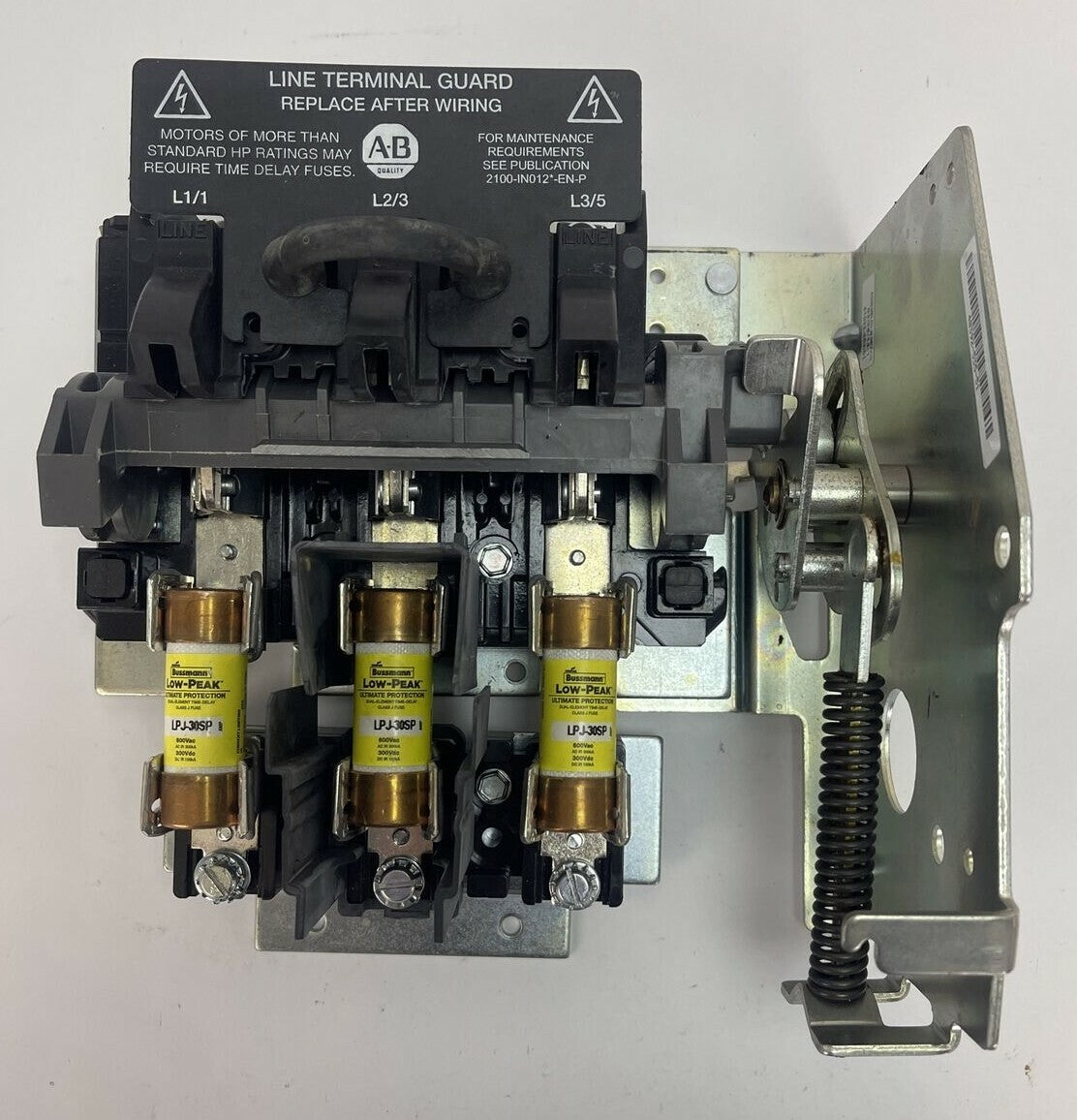 ALLEN BRADLEY 1494V-DS30 SER D DISCONNECT SWITCH 30AMP 250VDC 600VAC 7.5HP