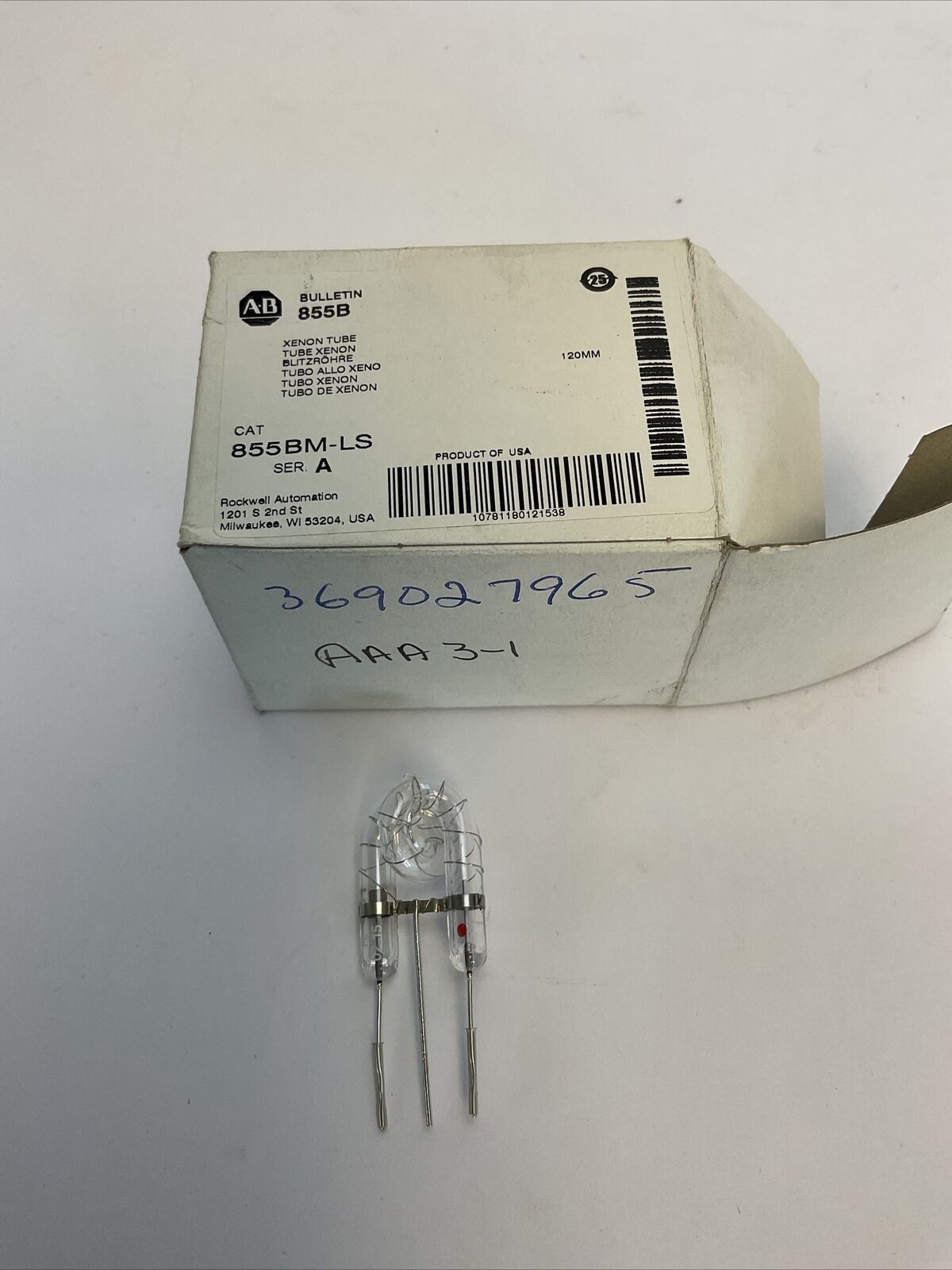 ALLEN BRADLEY 855BM-LS SER A XENON TUBE
