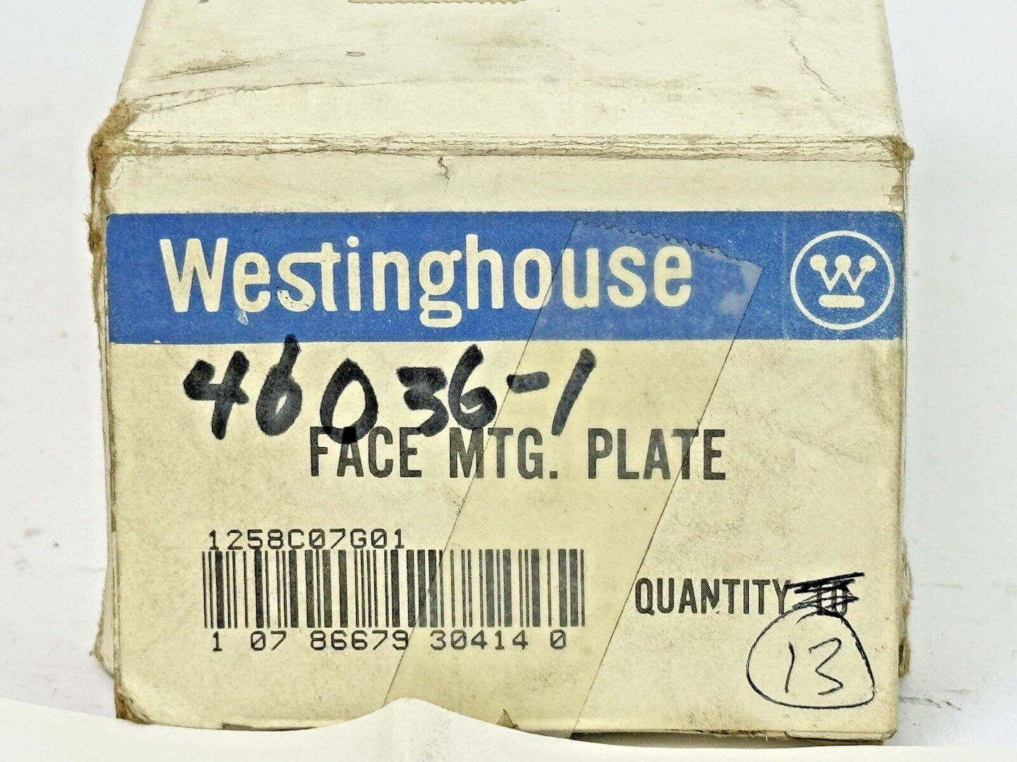 WESTINGHOUSE *BOX OF 13* - 1258C07G01 - FACE MOUNTING PLATES