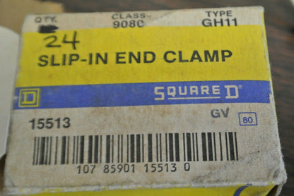 LOT of 24 / SQUARE D 9080 GH11 / SLIP-IN END CLAMP / NEW SURPLUS
