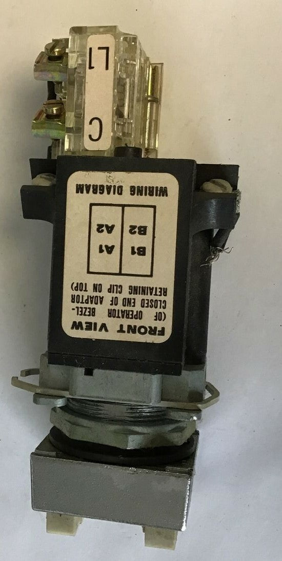 SQUARE D 9001KXAKM21 LIGHT MODULE SER.A W/ PUSH BUTTON 120V 60HZ 9001KA-1 SER.G