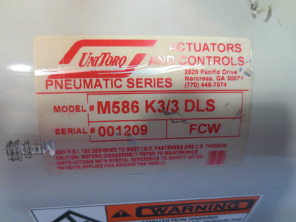 UNITORQ M586 K3/3 DLS FCW PNEUMATIC ACTUATOR w/ ASCO VR3C2YAA2NGA & EF8342G1
