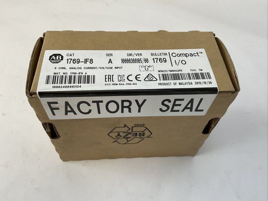 ALLEN BRADLEY 1769-IF8 SER A DIR/VER 1000030105/00 F/W REV 1.1 8CH ANALOG INPUT