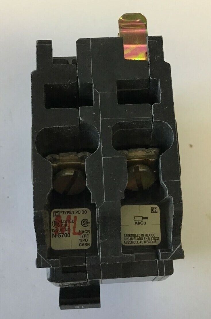 SQUARE D QO215H CIRCUIT BREAKER 15A 240VAC 50/60HZ 2POLE