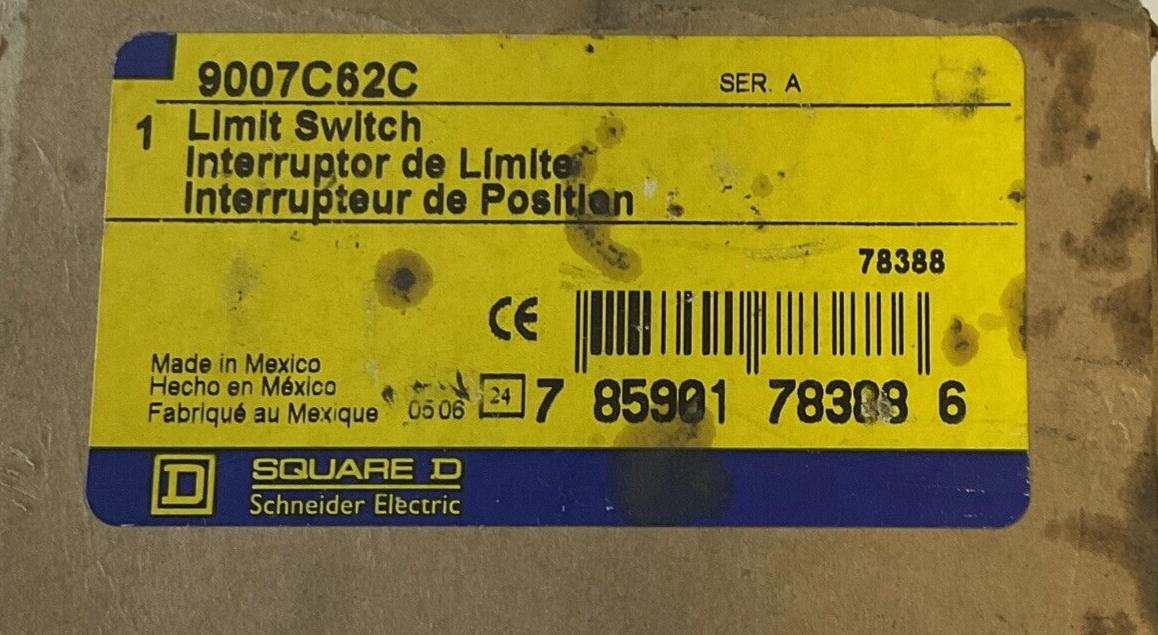 SQUARE D 9007C62C LIMIT SWITCH SER.A TYPE 6