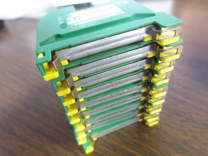 ALLEN-BRADLEY 1492-WG6 GROUNDING TERMINAL BLOCKS - GREEN/YELLOW - LOT of 9