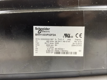 SCHNEIDER BMH1003P32F2A SERVO MOTOR 6000RPM NEUGART PLHE 80