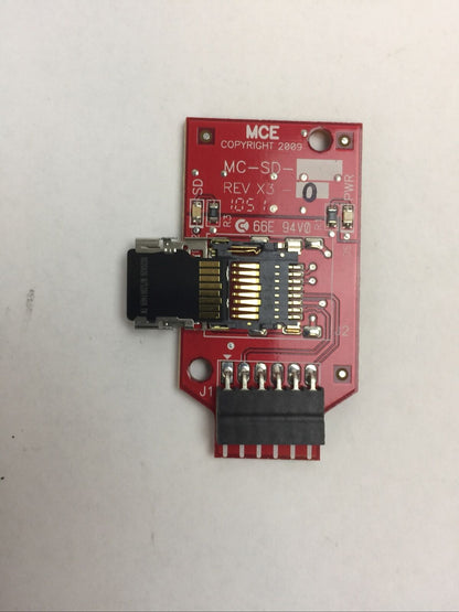 MCE MC-SD REV X3 CARD PLUGS INTO J15 ON TH HC-CHP BOARD CONTROLLER IMAGE REL 8.0