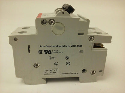ABB, S272, K20A, S272K20A, CIRCUIT BREAKER, 2P, 277/480VAC,20A,10KA, NEW SURPLUS