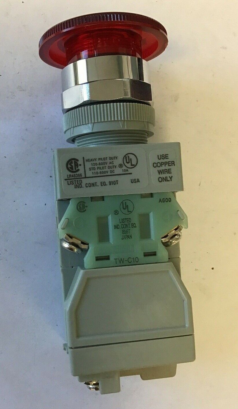 IDEC PUSH BUTTON AVLW424611D-R 120-600VAC 110-600VDC 10A