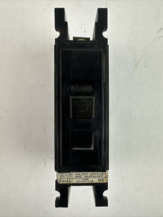 WESTINGHOUSE QC115 CIRCUIT BREAKER 15AMP 120/240VAC 1POLE