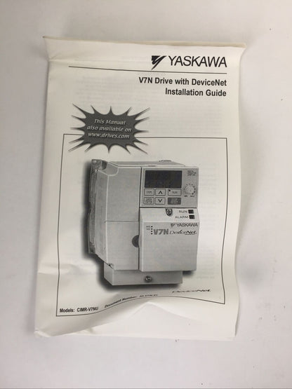 YASKAWA DRIVE CIMR-V7NU21P51 VARISPEED 230VAV 8A CVST31059 BLANK COVER-A