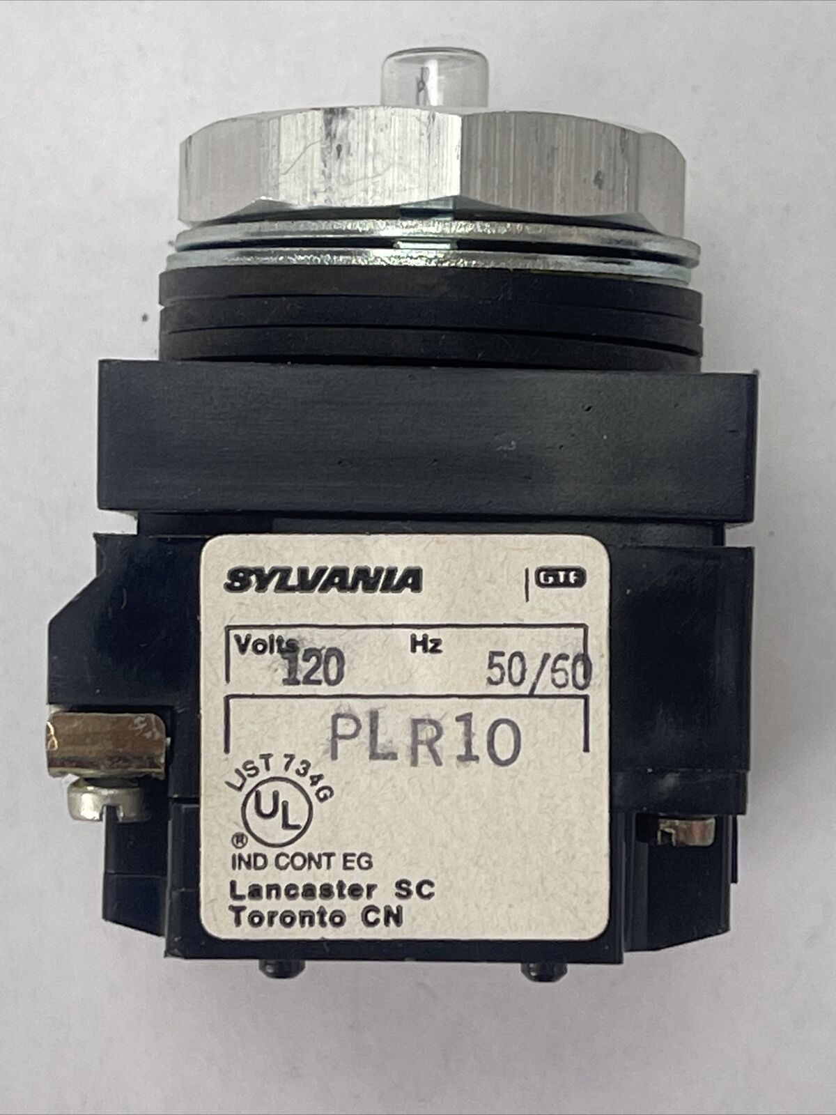 SYLVANIA CLARK BUL. 100T PLR10 PILOT LIGHT 120V 50/60HZ