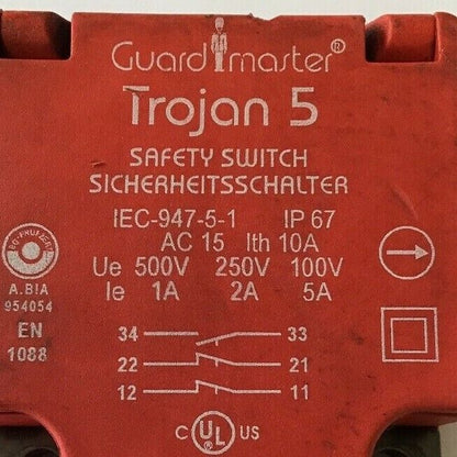 ALLEN BRADLEY 440K-T11202 SER. A GUARDMASTER TROJAN 5 SAFETY SWITCH