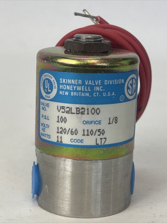 SKINNER V52LB2100 V5 SERIES SOLENOID VALVE 100PSI 110/120V 50/60HZ 11WATTS