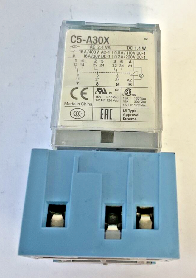 RELECO C5-A30X RELAY 400VAC 16A W/ RELECO S5-M S5-M 16A 400V***LOTOF3***