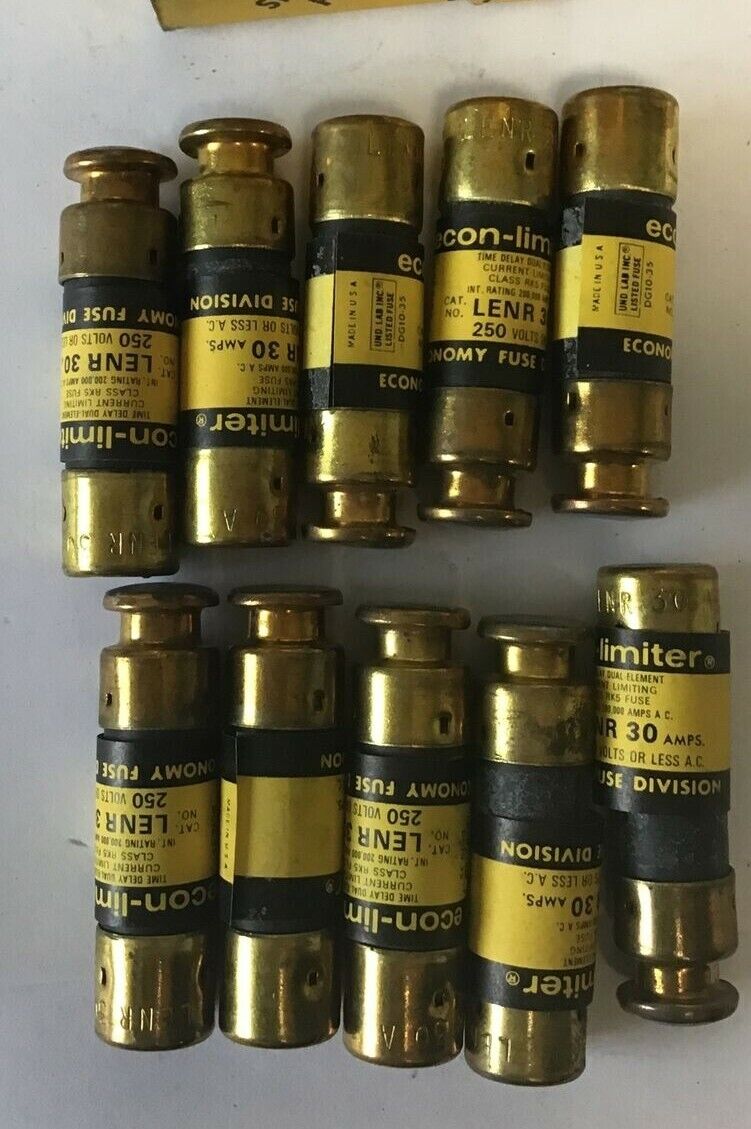 ECONOMY LENR 30 FUSE CLASS RK5 ECON-LIMITER 250VAC 30A ***LOTOF10***