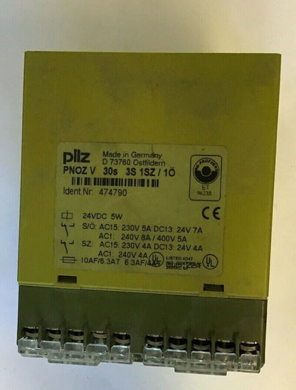 PILZ PNOZ V 30s 1SZ/10 SAFETY RELAY 24VDC 5W