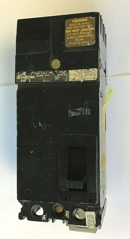 SQUARE D FA22020AB CIRCUIT BREAKER 20AMP 2POLE 240VAC/250VAC
