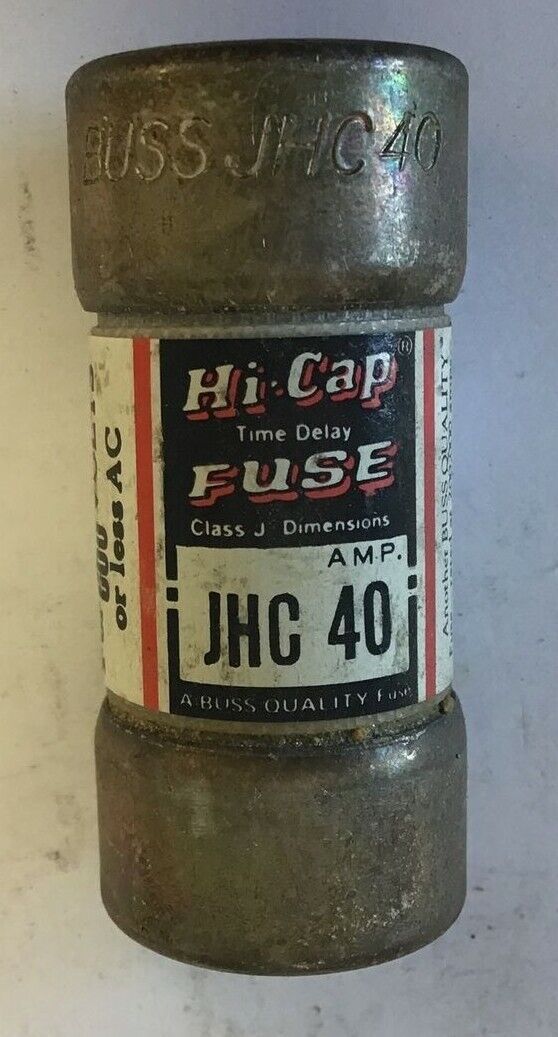 BUSS JHC40 HI CAP 40A TIME DELAY FUSE 600VAC CLASS J***LOTOF7***